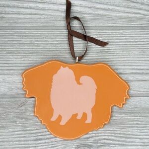 Stained glass sun catcher American Eskimo dog coaster decoration orniment art